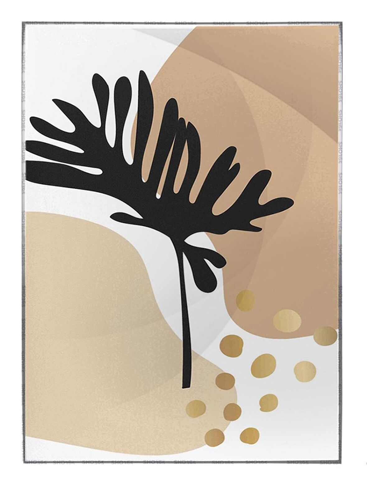 Shop365 Doğa Bitki Modern İllüstrasyon Tablo Çerçeveli P-002572