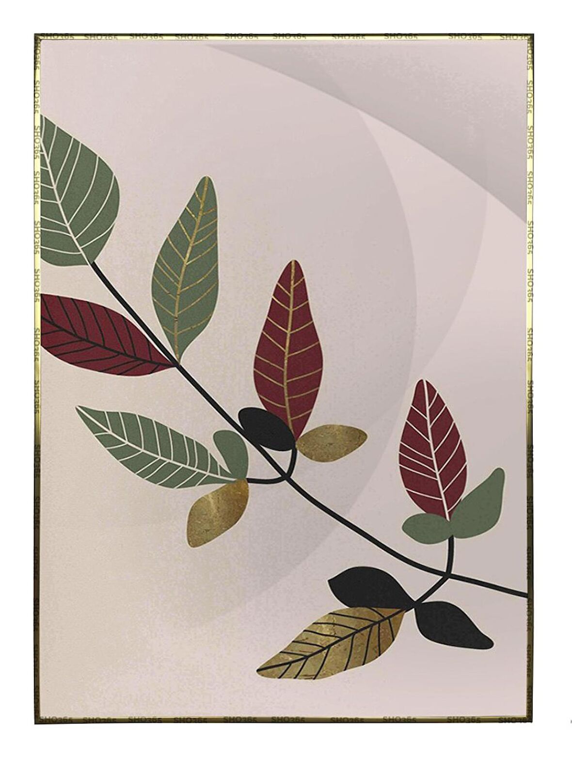 Shop365 Doğa Bitki Modern İllüstrasyon Tablo Çerçeveli P-002587