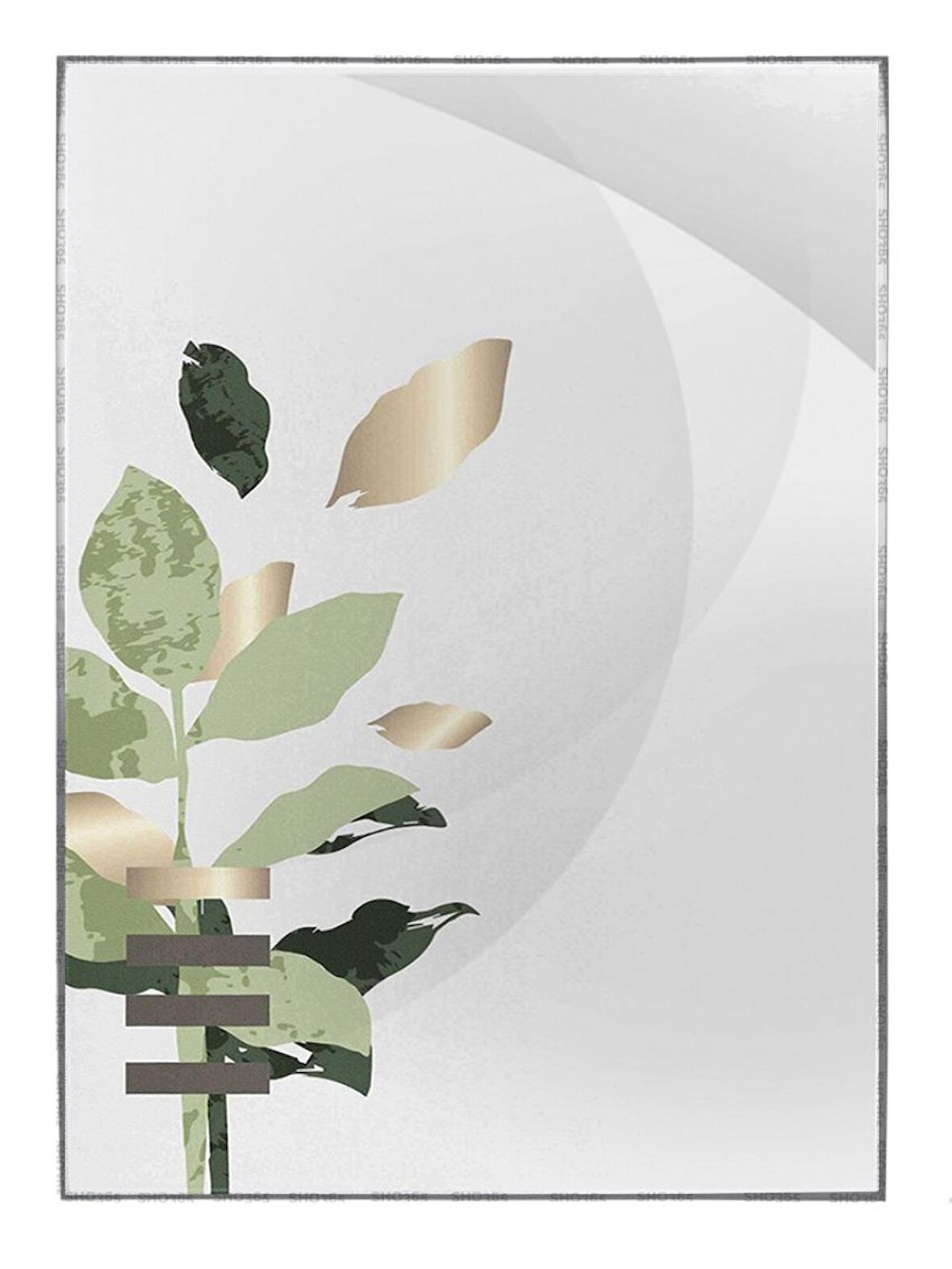 Shop365 Doğa Bitki Modern İllüstrasyon Tablo Çerçeveli P-002594