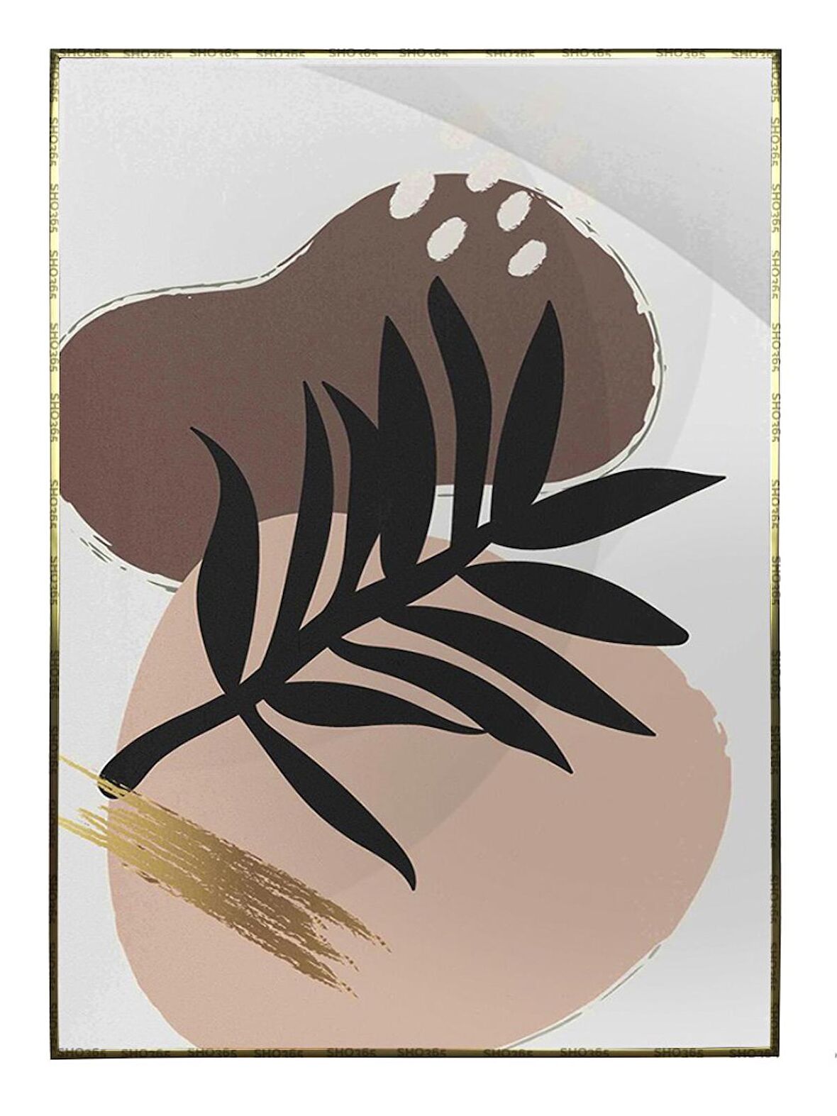 Shop365 Doğa Bitki Modern İllüstrasyon Tablo Çerçeveli P-002645