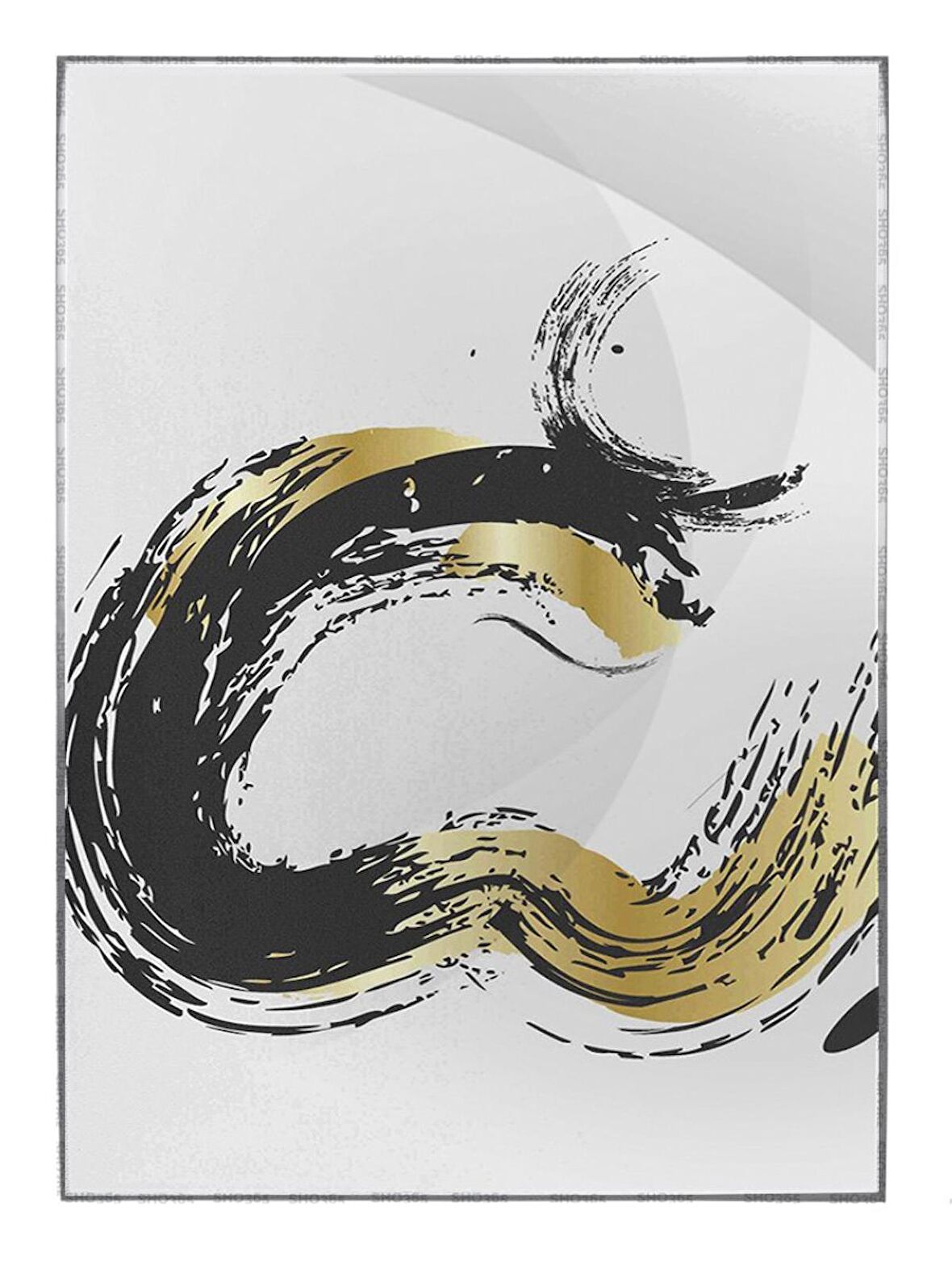 Shop365 Çizgiler Yağlı Boya Görünümlü Tablo Çerçeveli P-002667