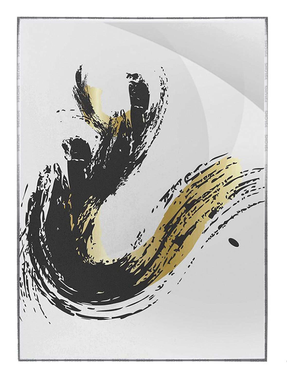 Shop365 Çizgiler Yağlı Boya Görünümlü Tablo Çerçeveli P-002668