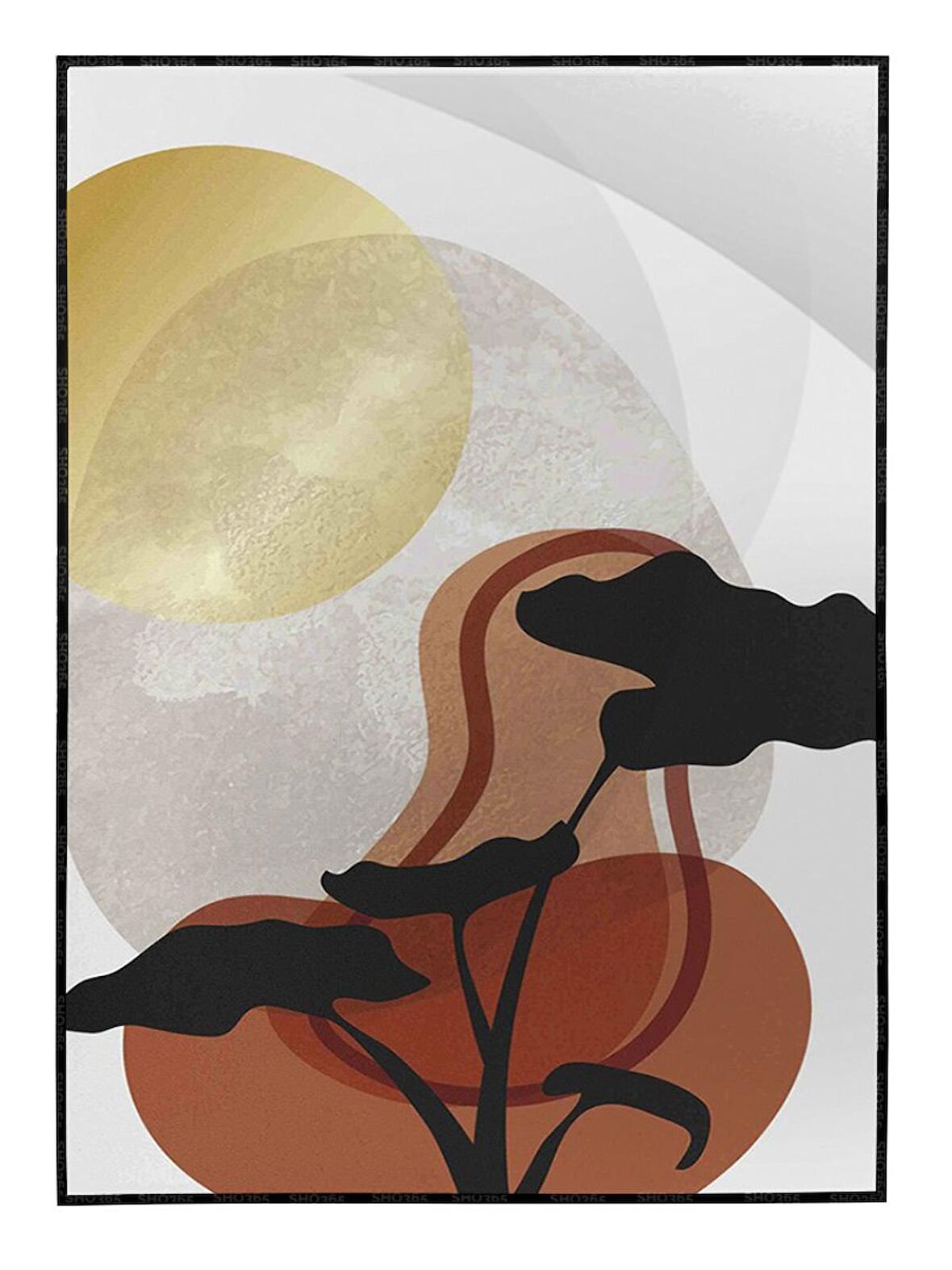 Shop365 Bitki ve Şekiller Tablo Çerçeveli P-002672