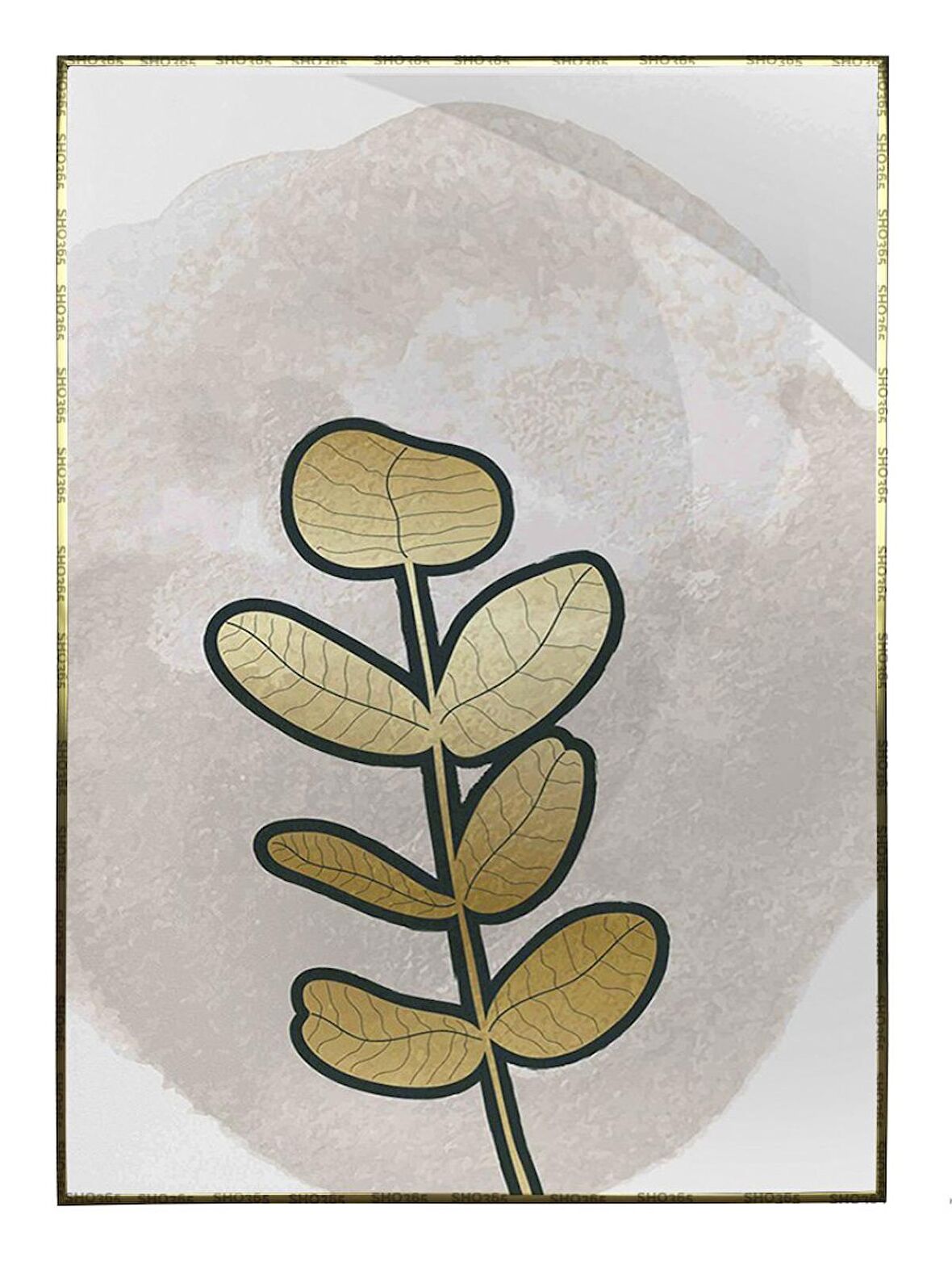 Shop365 Doğa Bitki Modern İllüstrasyon Tablo Çerçeveli P-002678