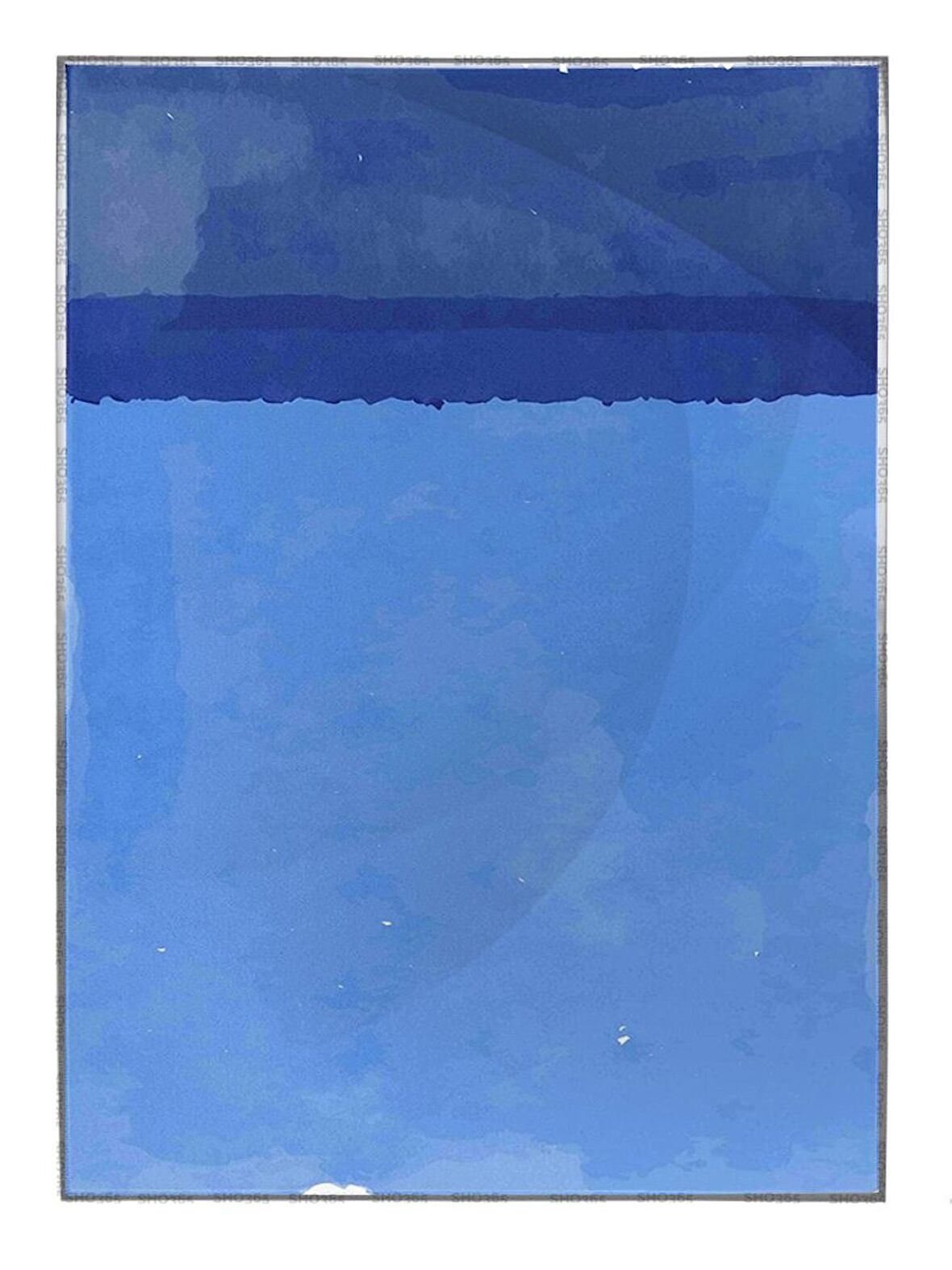 Shop365 Fırça Darbeleri Deniz Okyanus Mavi Renkler Modern Tablo Çerçeveli P-002710