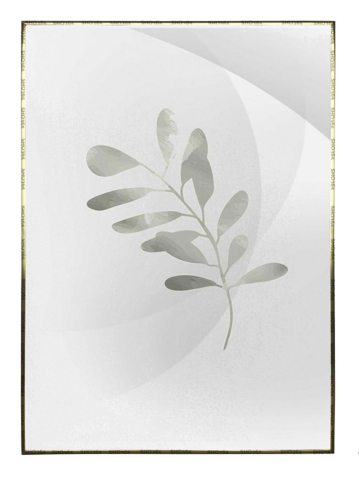 Shop365 Bitki Yapraklar ve Şekiller Modern Tablo Çerçeveli P-002772