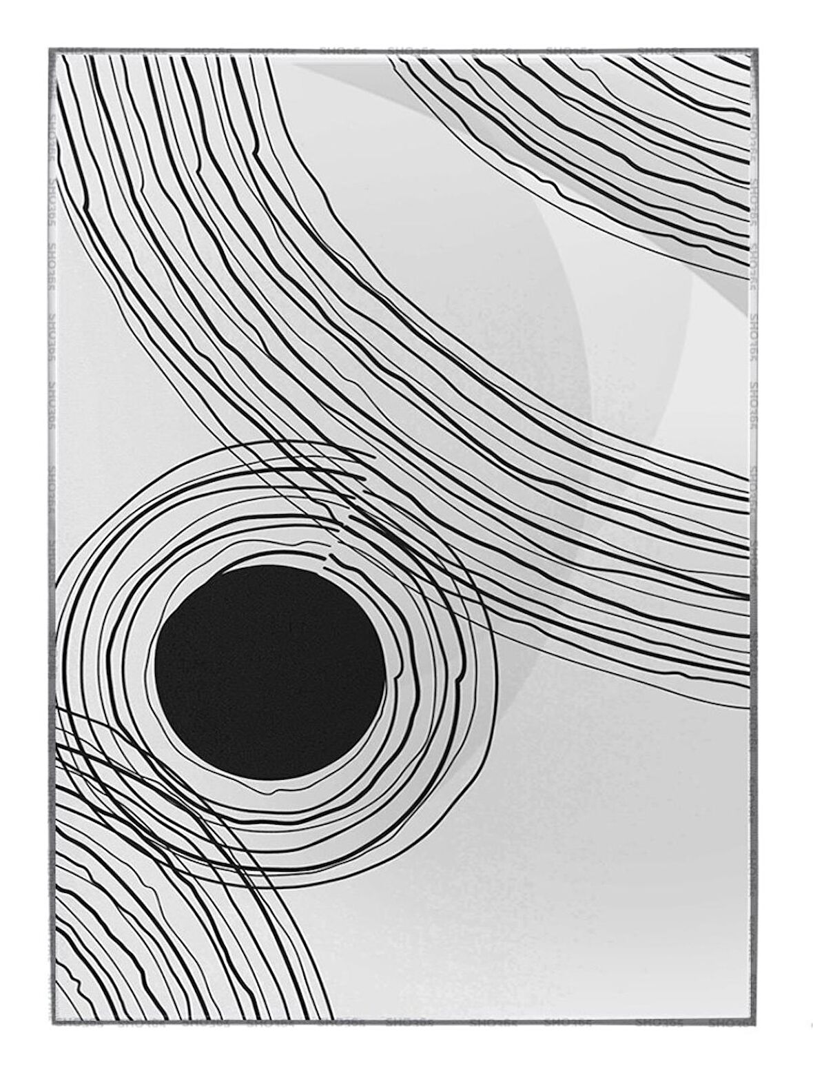 Shop365 Toprak Renk Tonları Şekil Tasarım Modern Tablo Çerçeveli P-002809