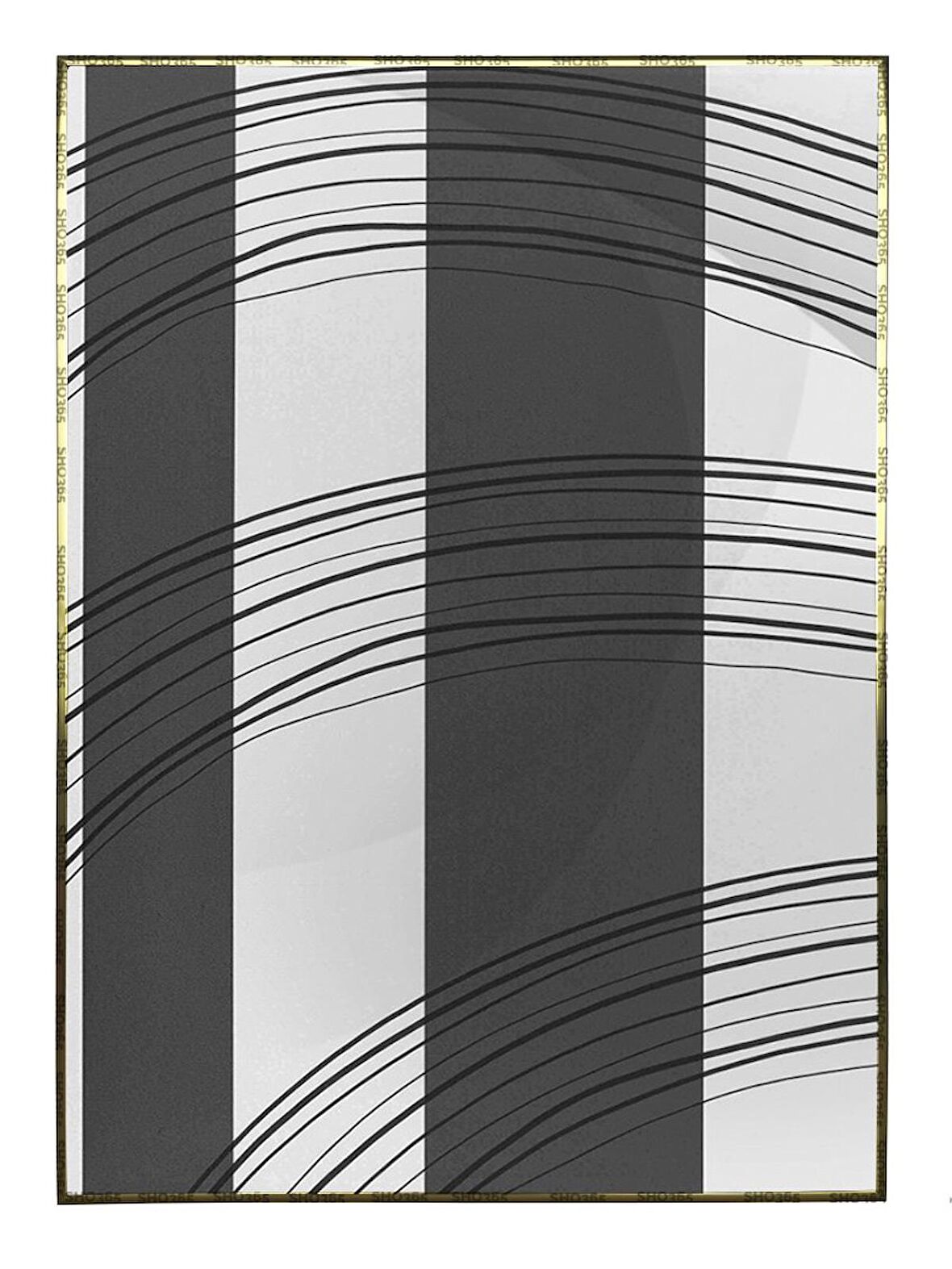 Shop365 Toprak Renk Tonları Şekil Tasarım Modern Tablo Çerçeveli P-002811