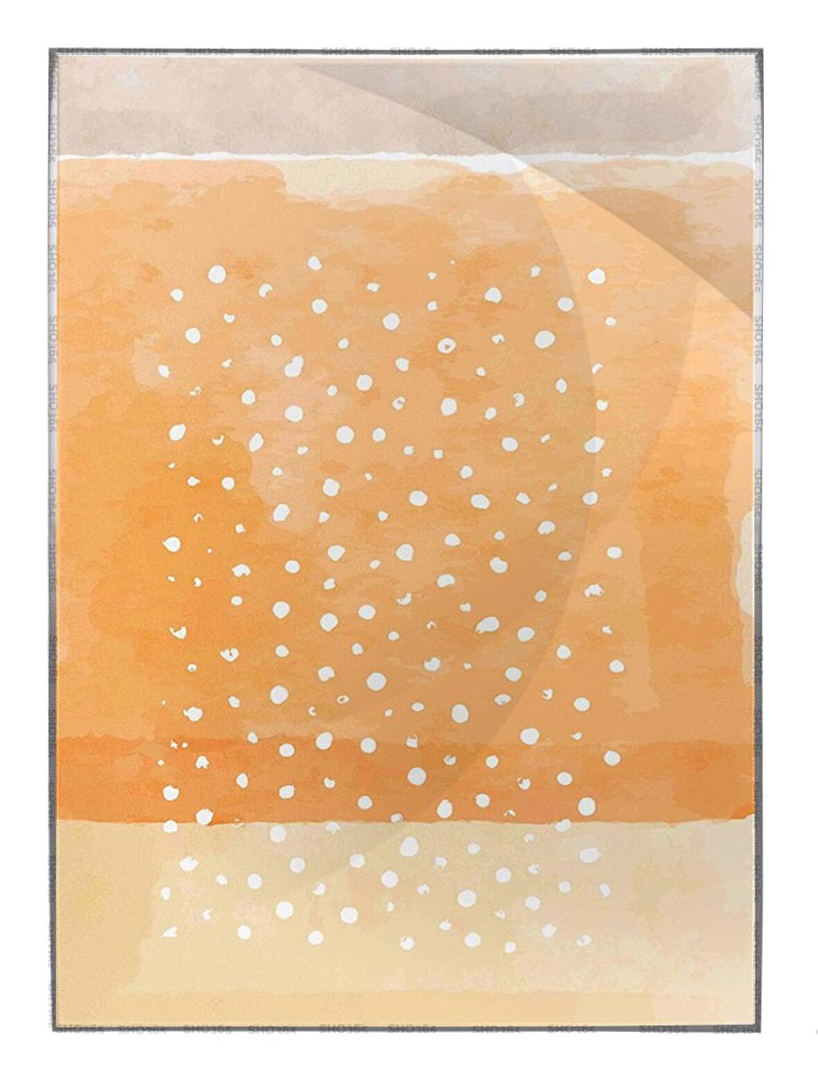 Shop365 Fırça Darbeleri Sarı Turuncu Renkler Modern Tablo Çerçeveli P-002824