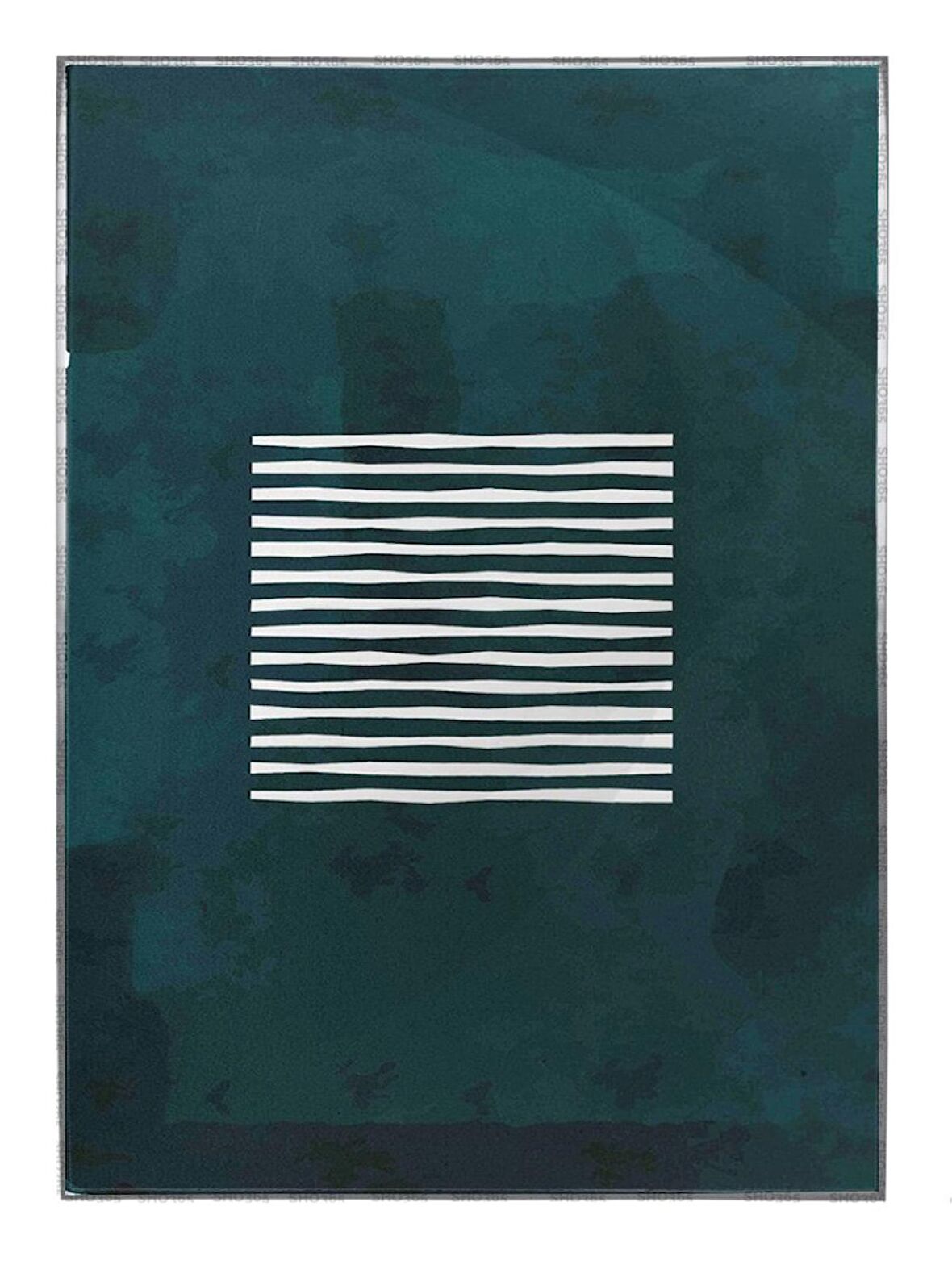 Shop365 Fırça Darbeleri Derin Deniz Mavisi Renkler Modern Tablo Çerçeveli P-002828