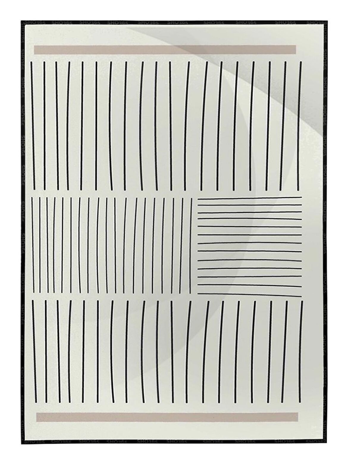 Shop365 Toprak Renk Tonları Şekil Tasarım Modern Tablo Çerçeveli P-002917
