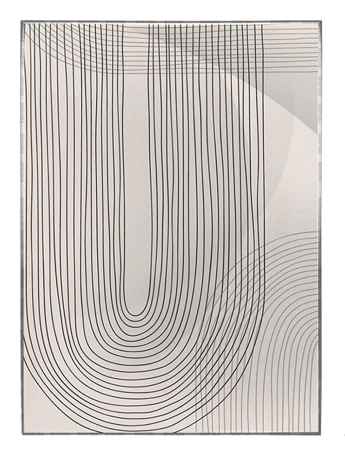 Shop365 Çizgiler Açık Renkler Modern Dekoratif Tablo Çerçeveli P-003034