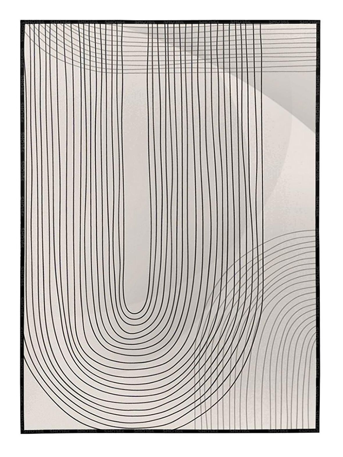 Shop365 Çizgiler Açık Renkler Modern Dekoratif Tablo Çerçeveli P-003034