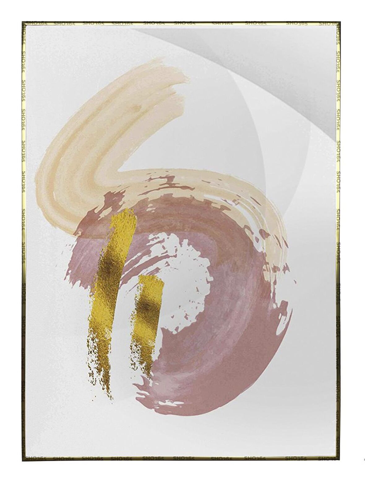 Shop365 Şekiller Pastel Renkler Modern Dekoratif Tablo Çerçeveli P-003126