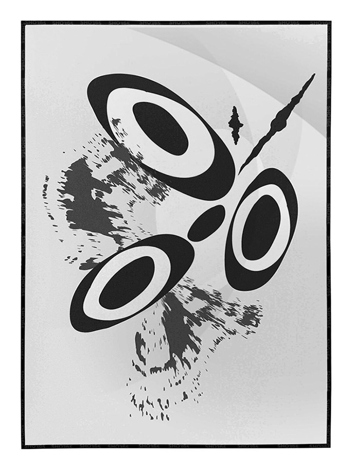 Shop365 Şekiller Siyah Gri Renkler Modern Tablo Çerçeveli P-003388