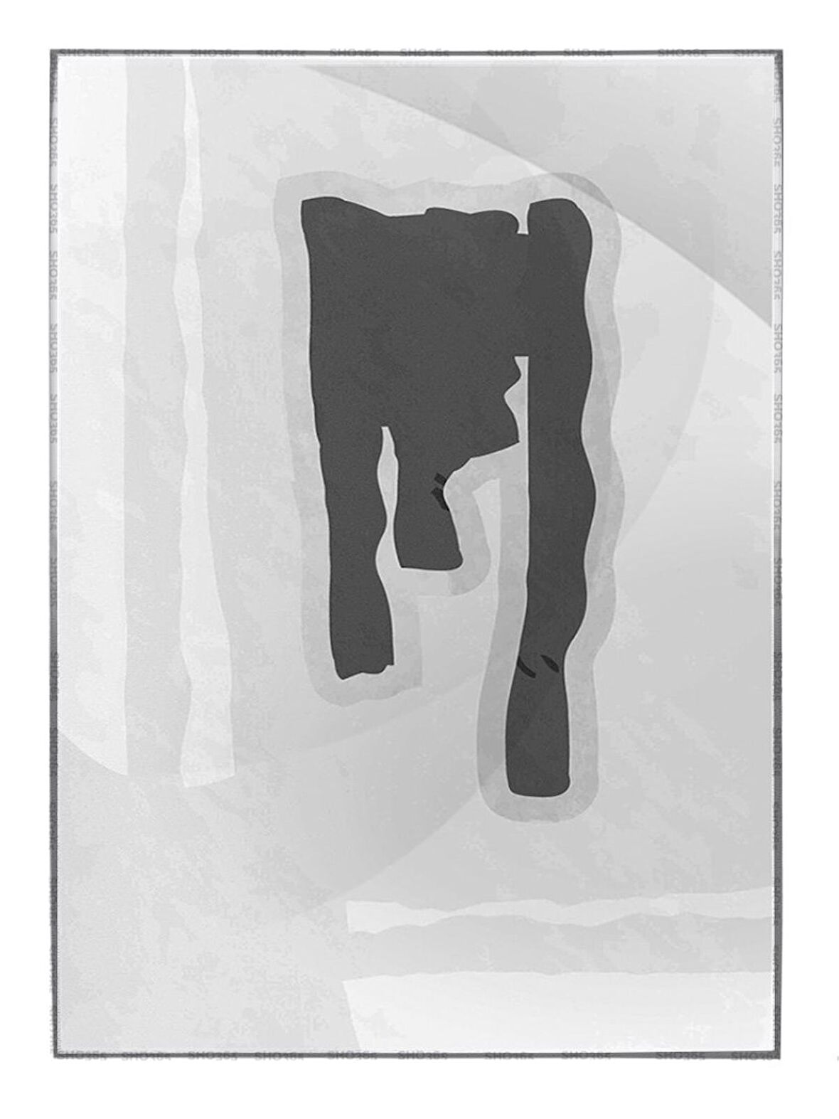 Shop365 Şekiller ve Çizgiler Siyah Gri Renkler Modern Tablo Çerçeveli P-003431