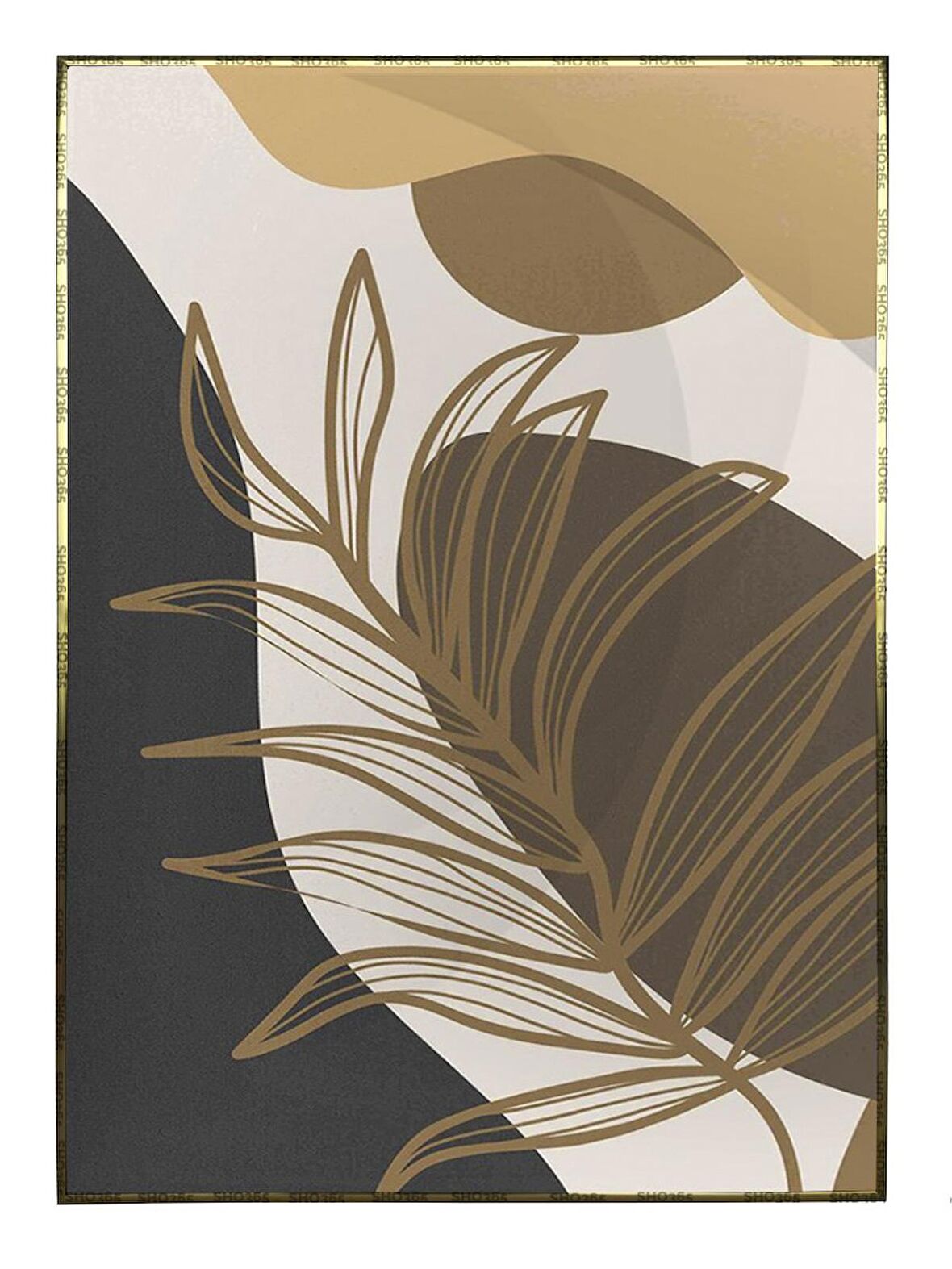 Shop365 Botanik Şekiller Modern Tablo Çerçeveli P-003640