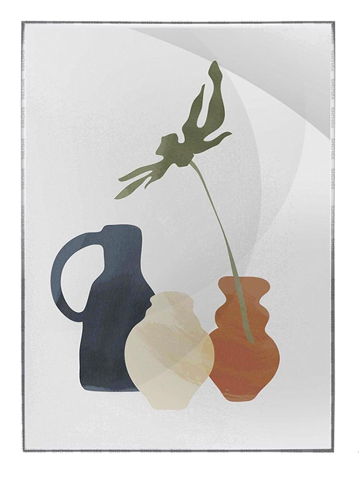 Shop365 Çeşitli Objeler Modern İllüstrasyon Tablo Çerçeveli P-003785