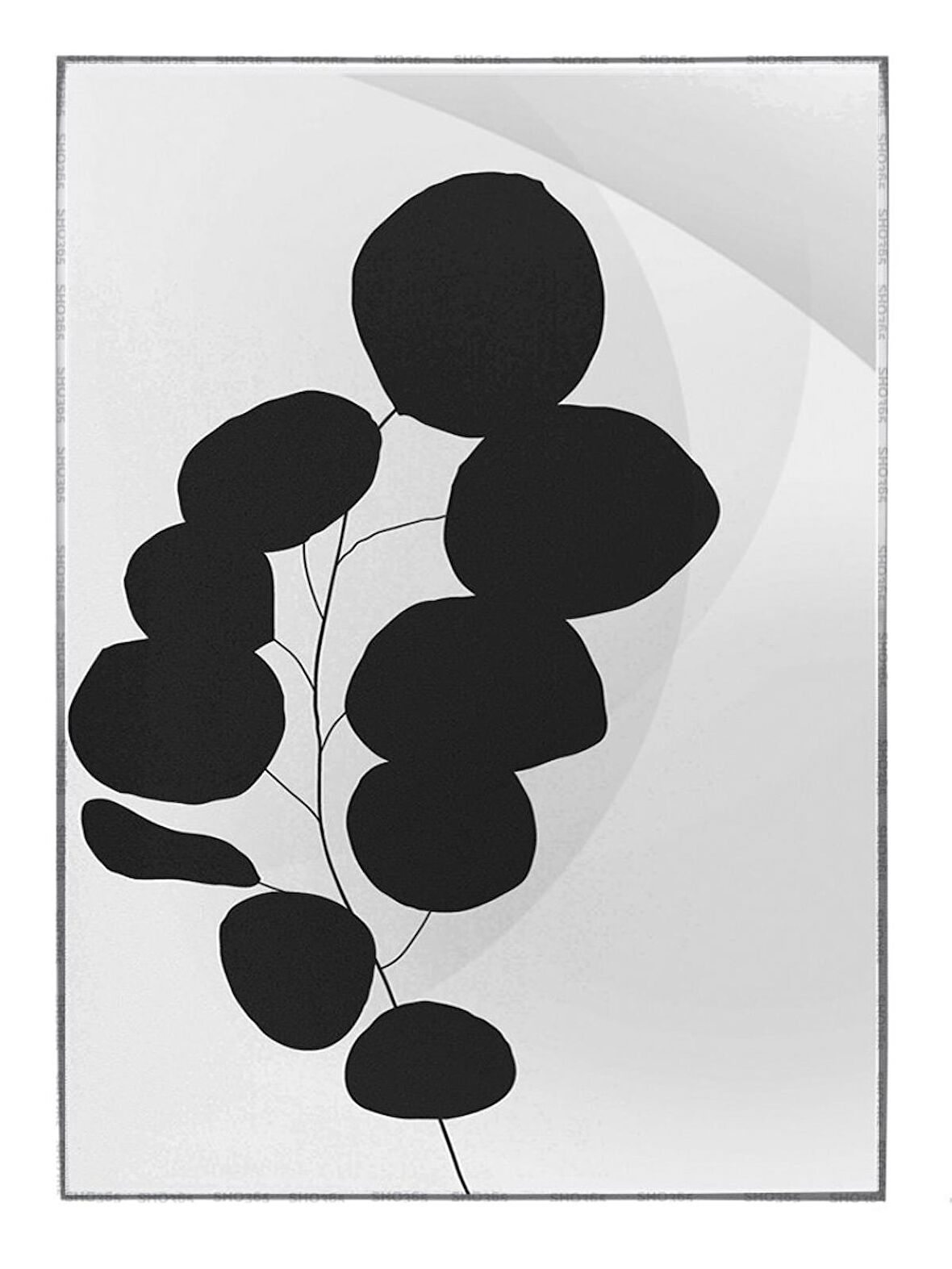 Shop365 Yaprak Gölgeleri Botanik Tablo Çerçeveli P-003888