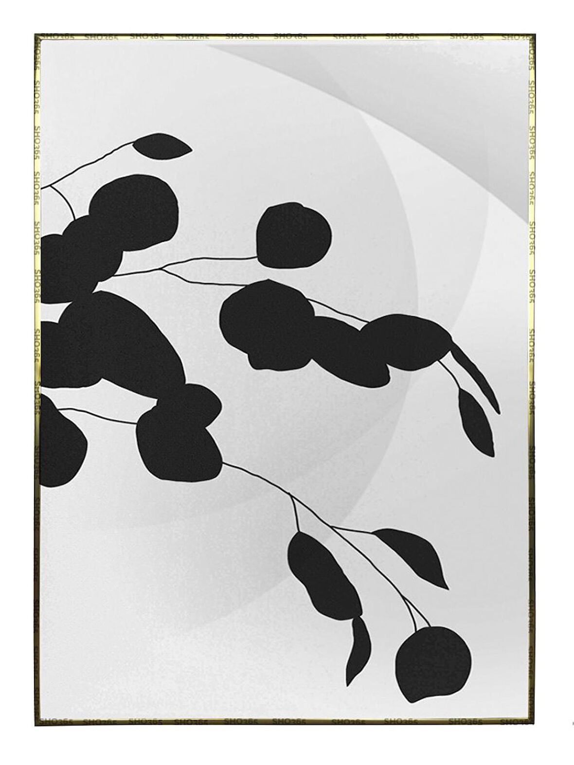 Shop365 Yaprak Gölgeleri Botanik Tablo Çerçeveli P-003890