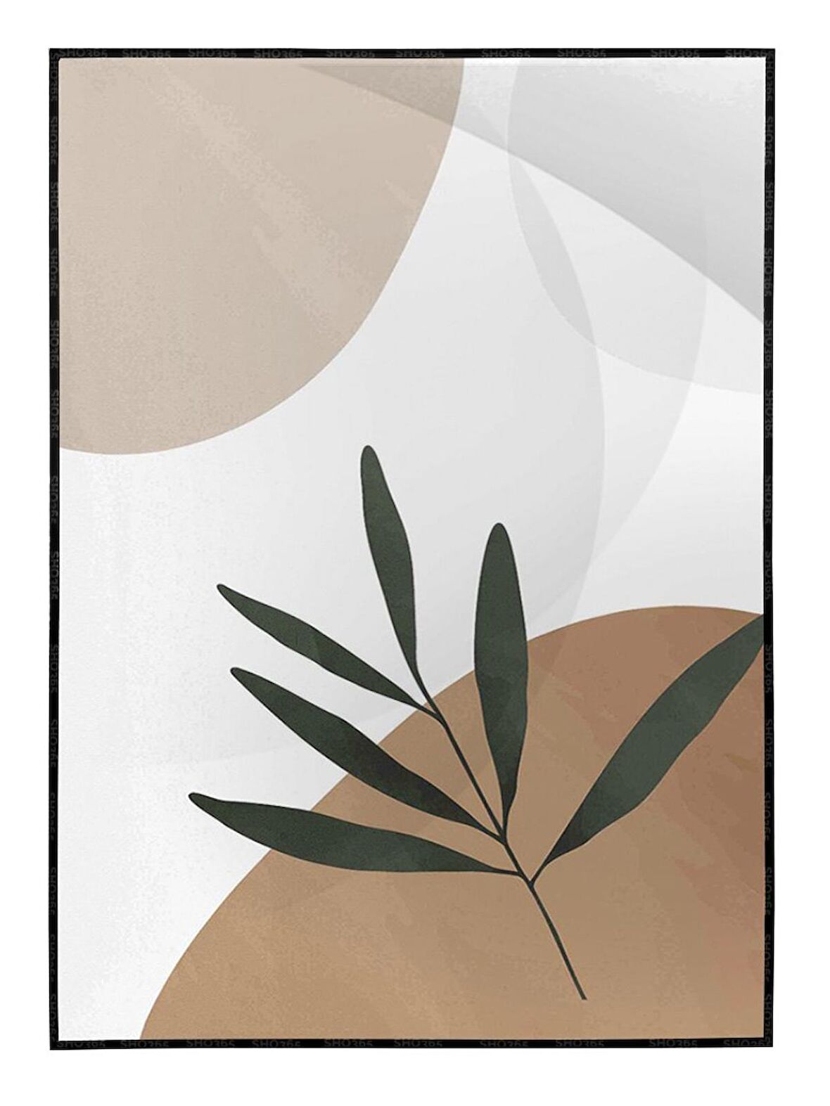Shop365 Yeşil Bitki Modern Tablo Çerçeveli P-003940