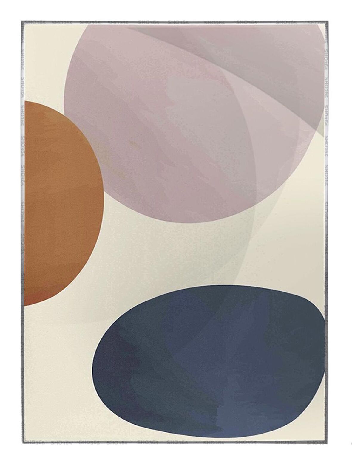 Shop365 Şekiller Karışık Renklerde Tablo Çerçeveli P-004000