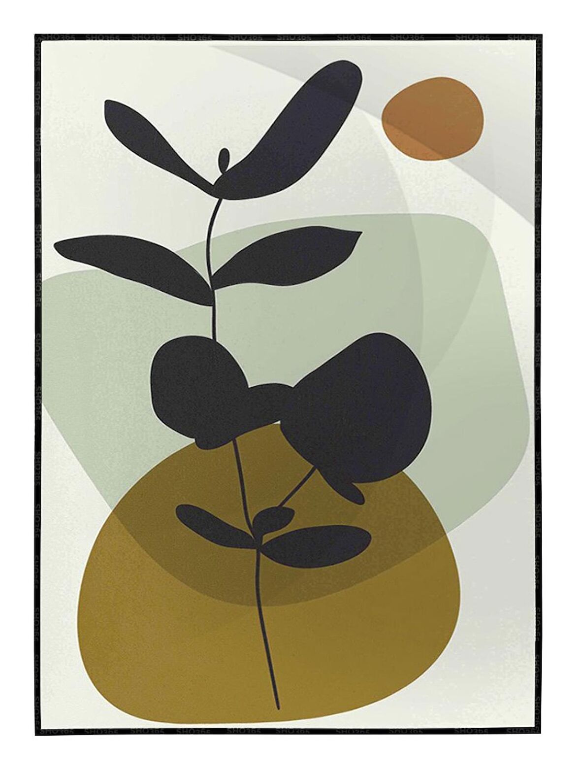 Shop365 Doğa Sanatsal Çizimler Modern Tablo Çerçeveli P-004177