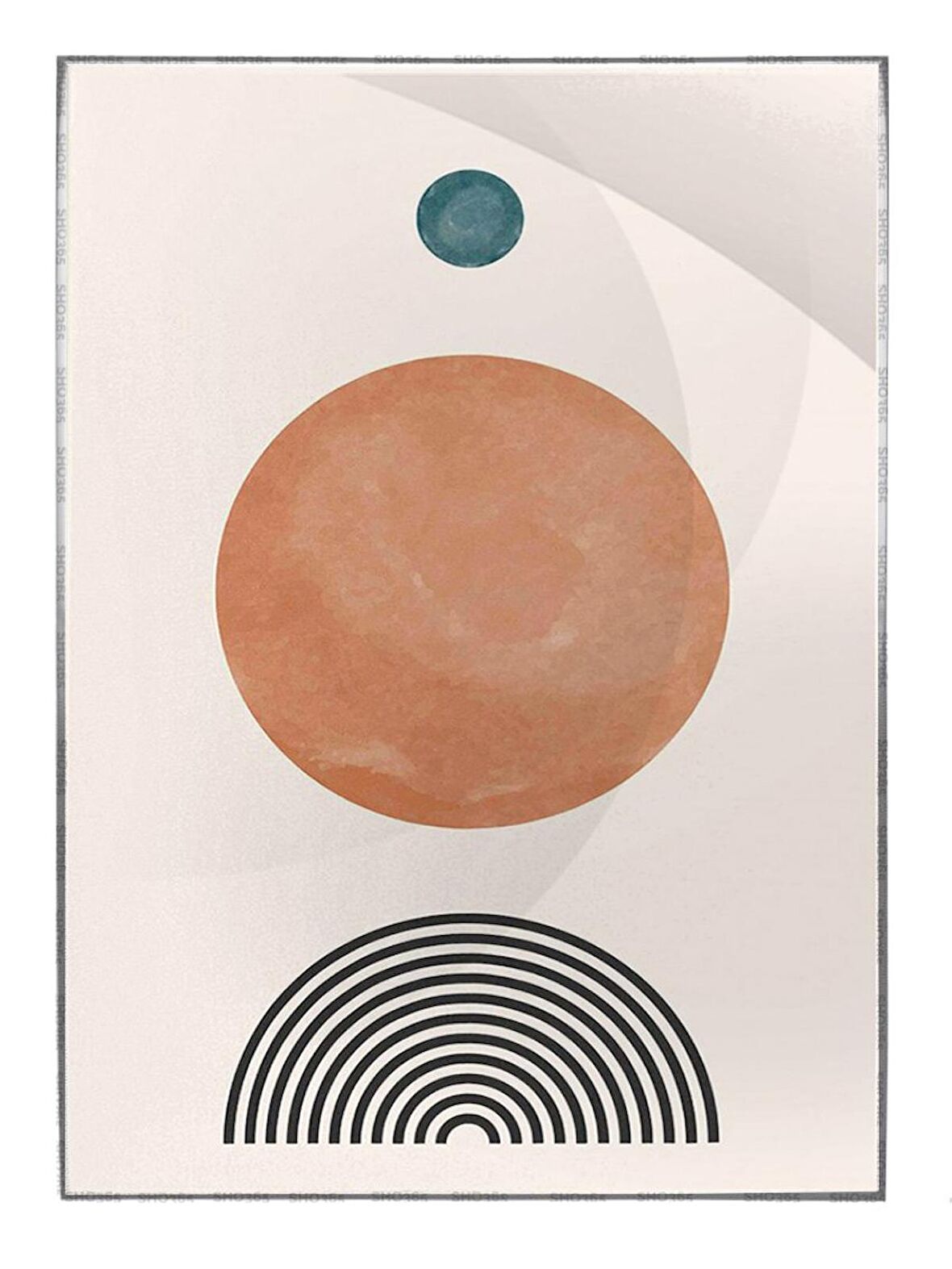 Shop365 Şekiller Desenler Çizgiler Modern Tasarım Tablo Çerçeveli P-004201