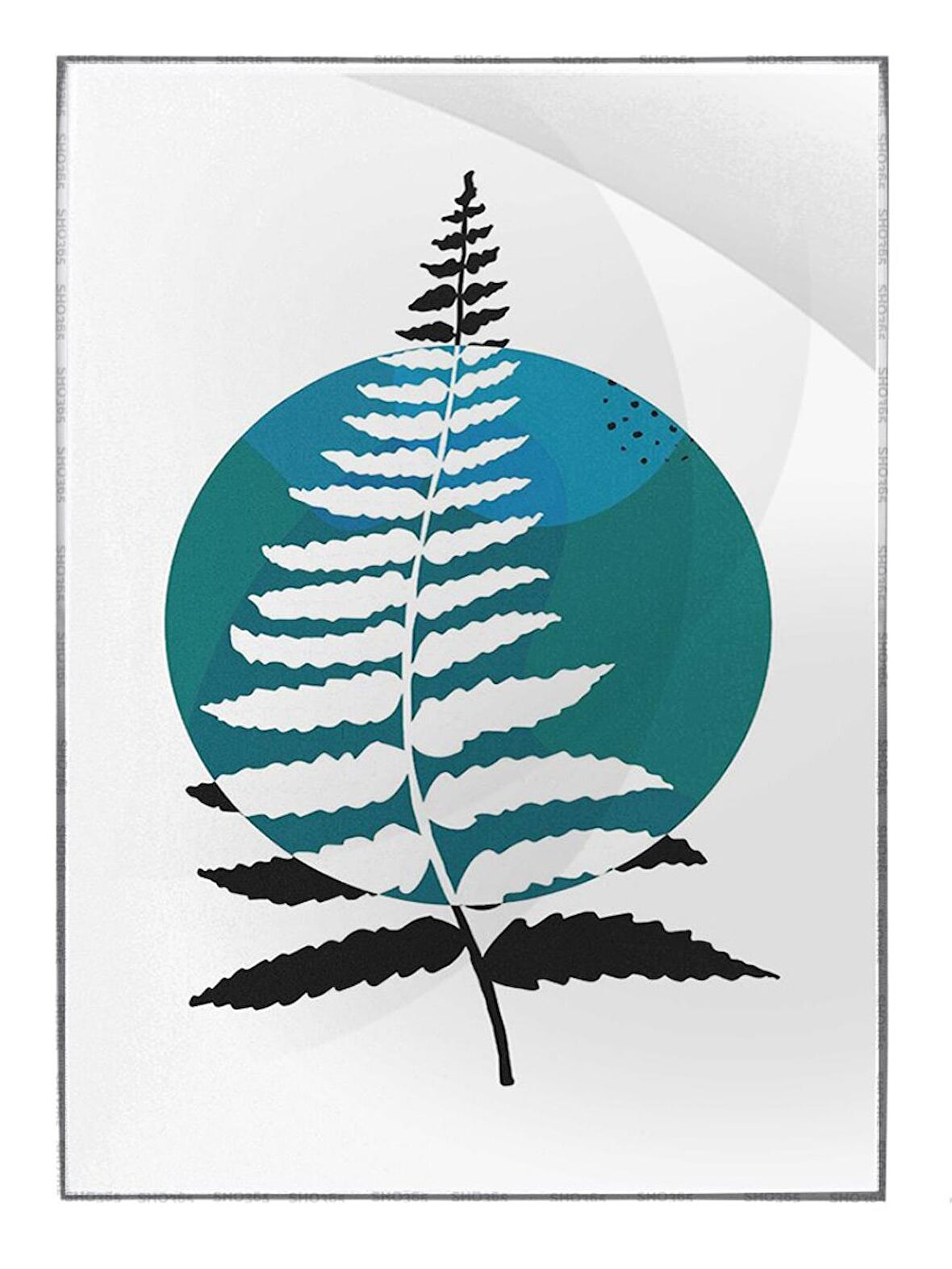 Shop365 Doğa Ağaç ve Yaprak Modern Sanatsal İllüstrasyon Tablo Çerçeveli P-004205