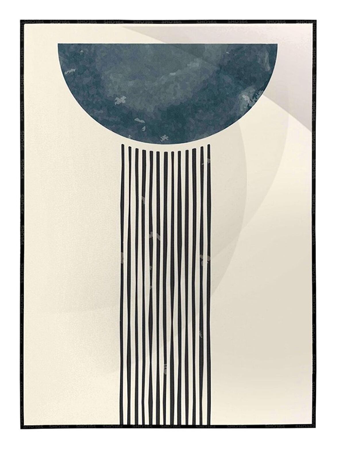 Shop365 Şekiller Karışık Renkler Modern Tablo Çerçeveli P-004310