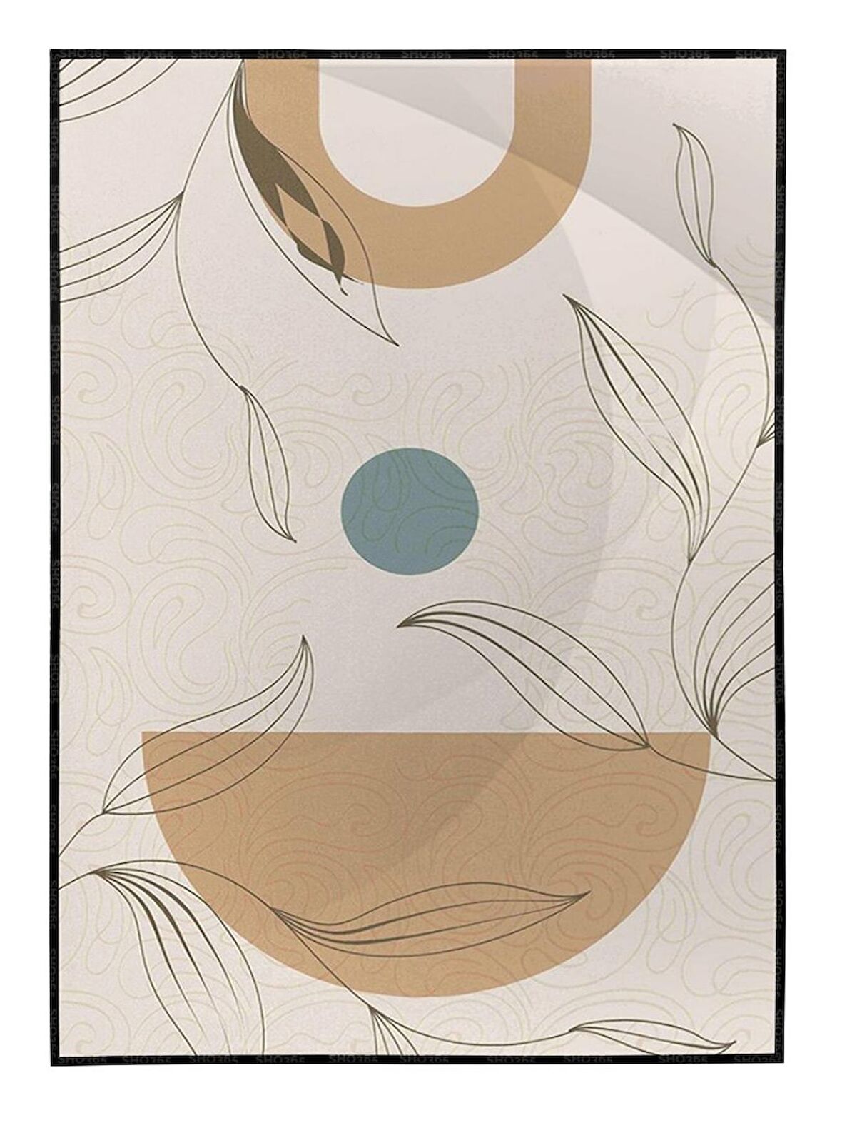 Shop365 Şekiller Karışık Renkler Modern Tablo Çerçeveli P-004330