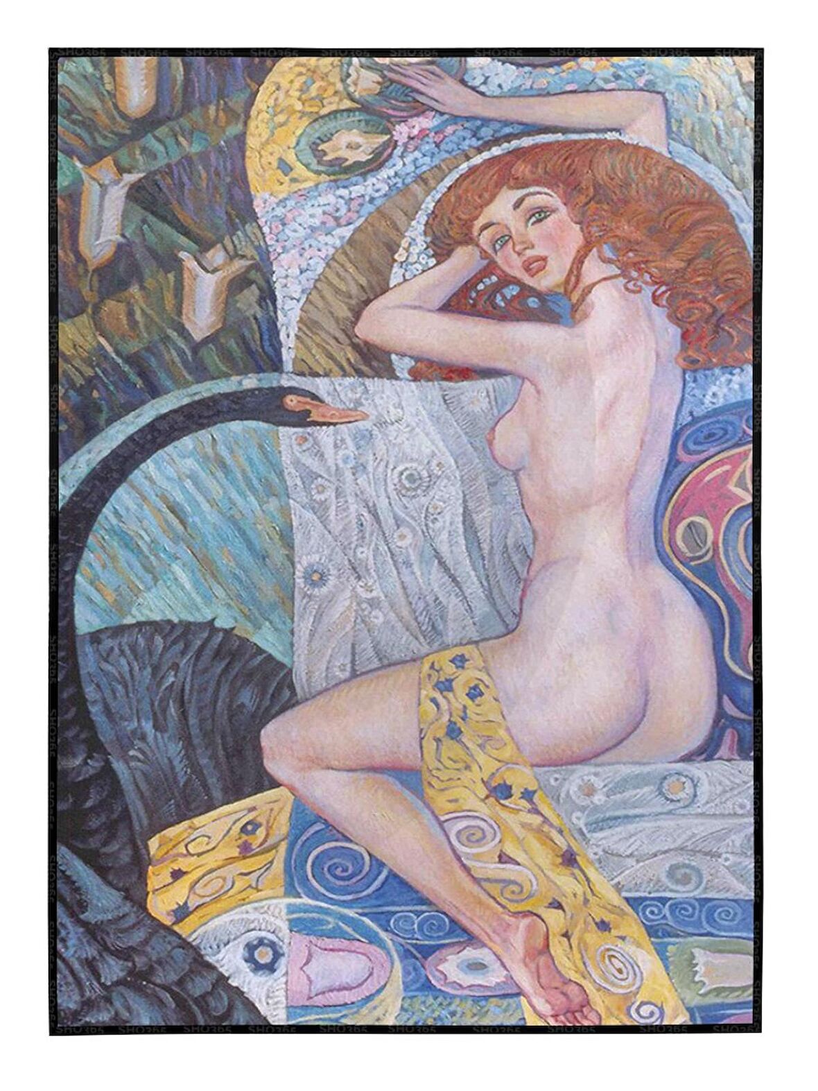 Shop365 Leda Mitoloji Dekoratif Tablo Çerçeveli P-004541