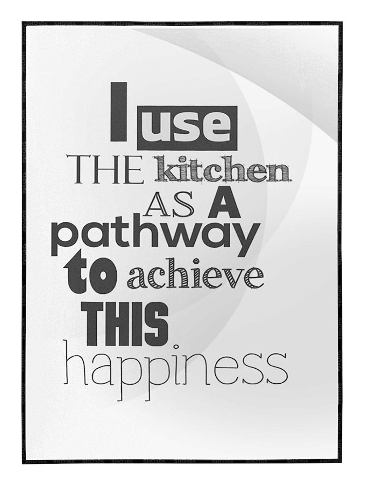 Shop365 I Use The Kitchen..İngilizce Yazı Beslenme Diyet Dekoratif Tablo Çerçeveli P-004561