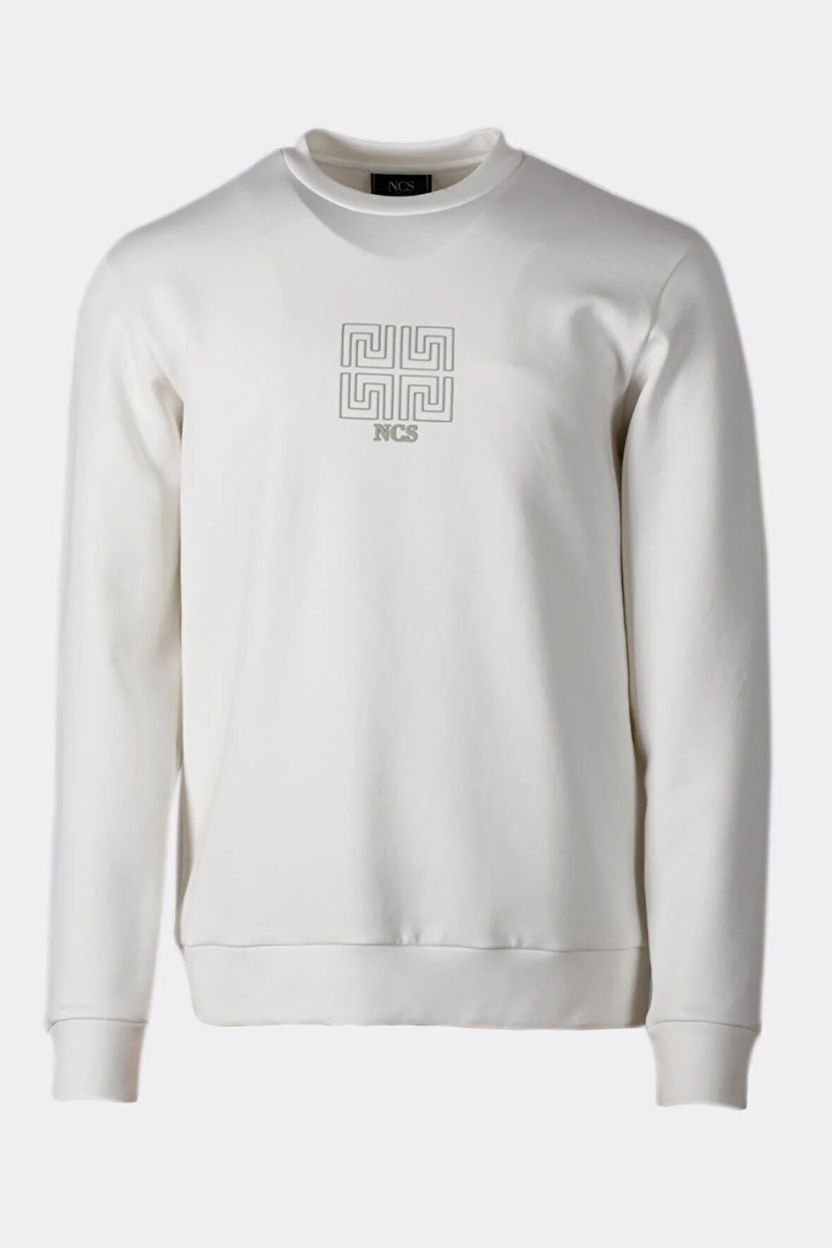 Erkek Sweatshirt Bisiklet Yaka Regular Fit Beyaz 1673