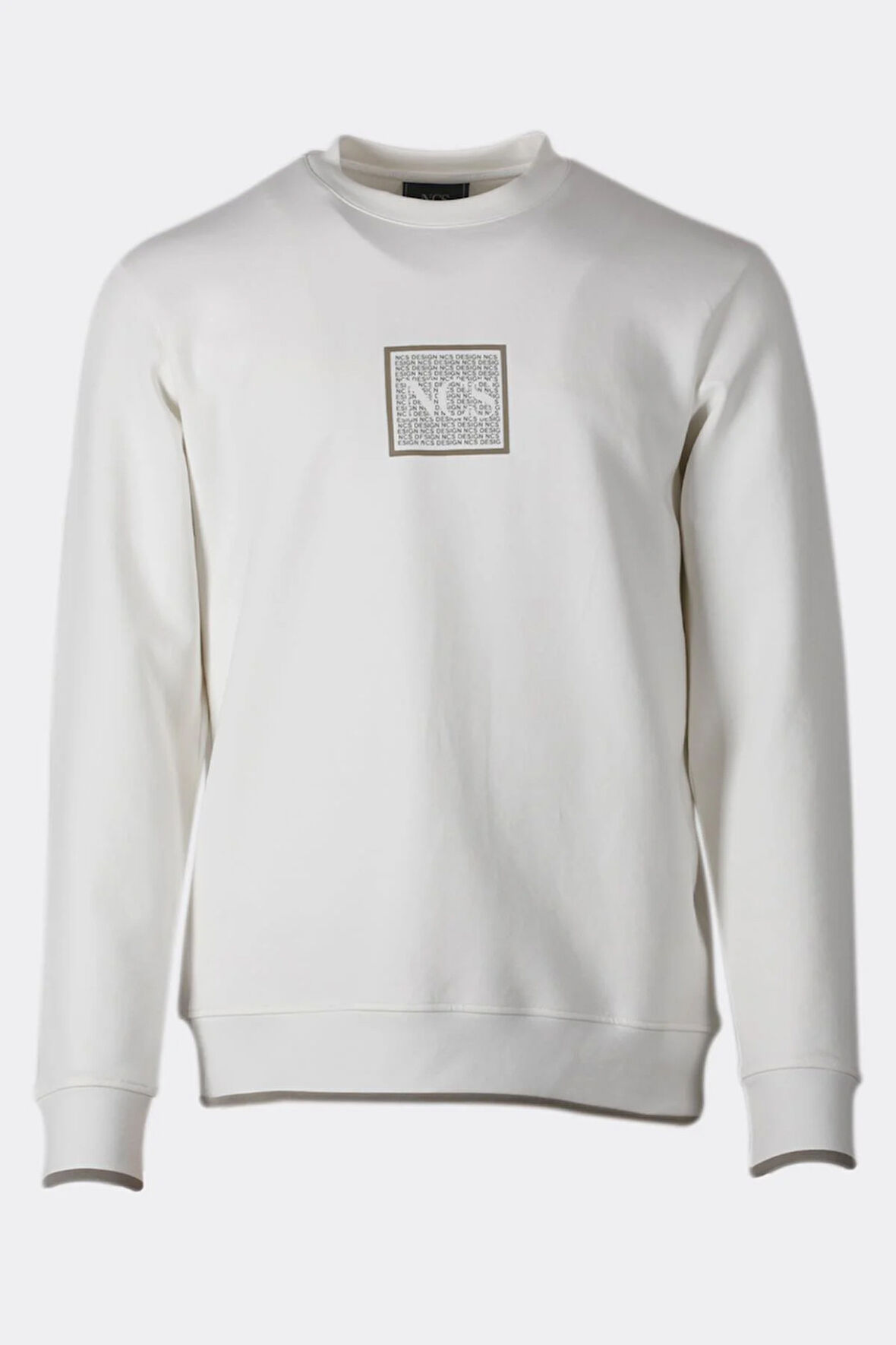 Erkek Sweatshirt Bisiklet Yaka Beyaz 1675 