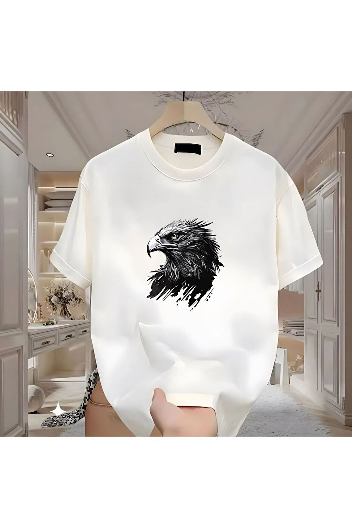 Kartalx Baskılı Siyah Erkek Tshirt