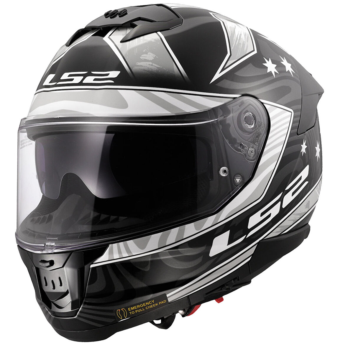 LS2 STREAM 2 GALDAM SİYAH-BEYAZ KASK