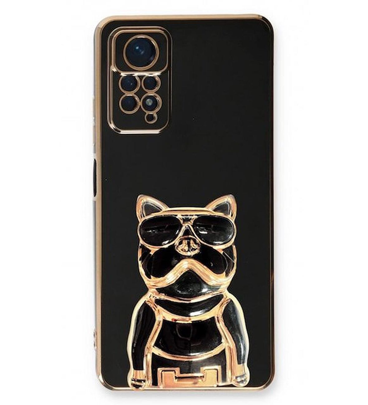 Gpack Xiaomi Redmi Note 11 Pro Kılıf Kamera Korumalı Köpek Desenli Standlı Silikon