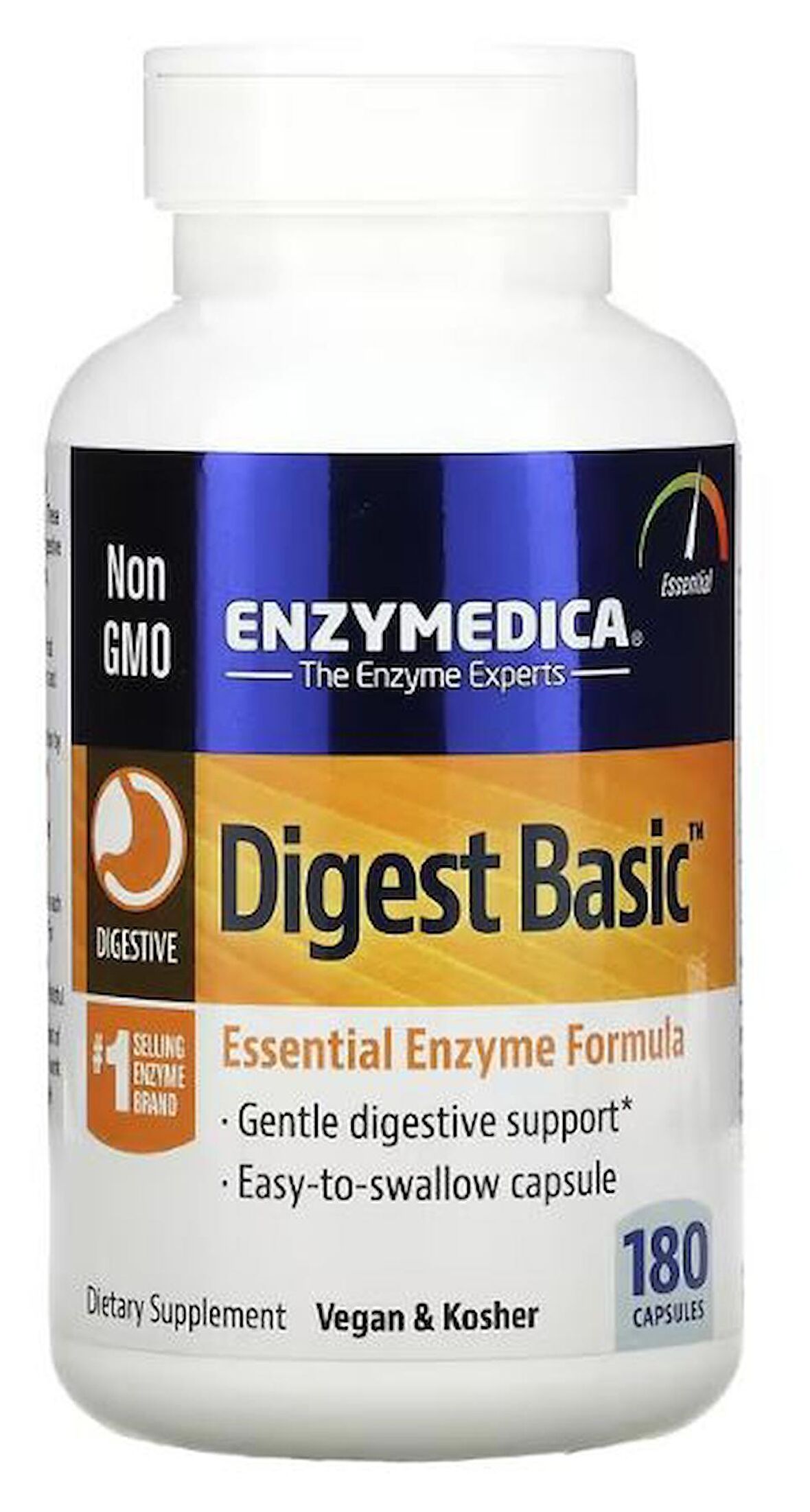 Enzymedica Digest Basic, Essential Enzyme Formula, 180 Capsules