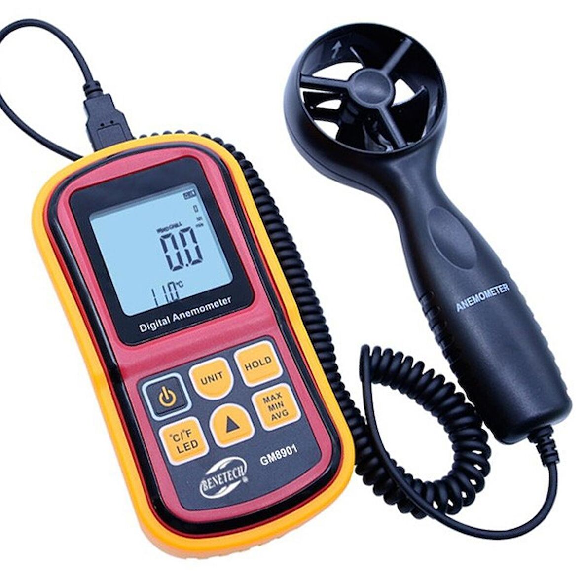 LYK BGM8901 Dijital Anemometre Rüzgar Hızı ve Sıcaklık Ölçer
