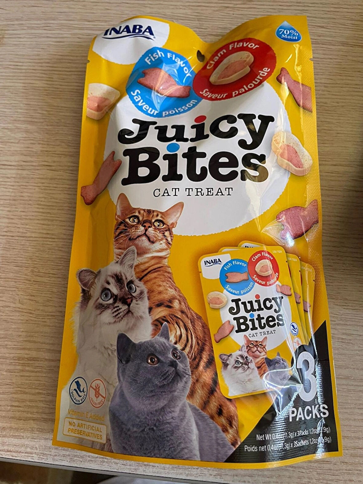 Ciao Juicy Bites Balıklı ve İsteridyeli Kedi Ödül Maması 3 X 11,3 gr