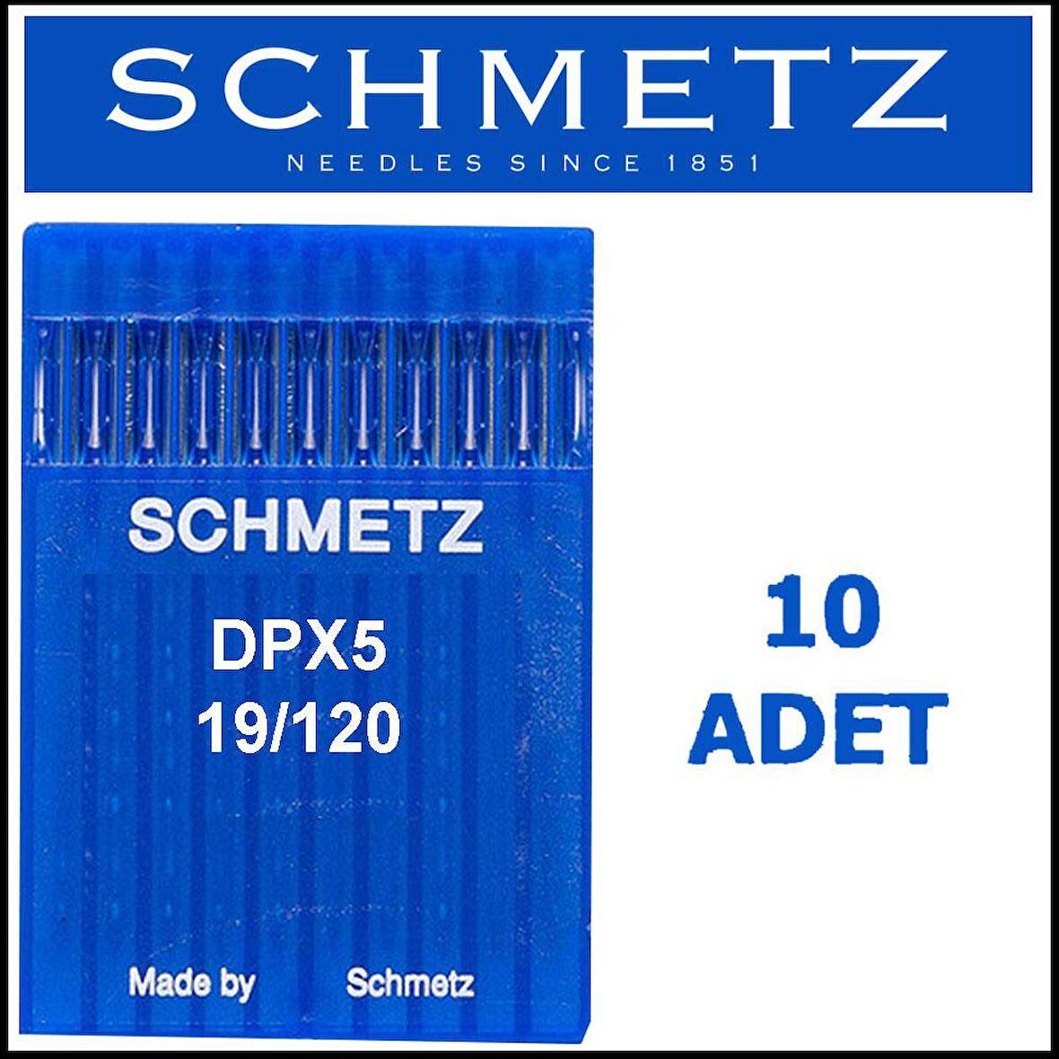 Schmetz Dpx5 Ses Serv 7 Düz Makina İğne 19/120 Numara