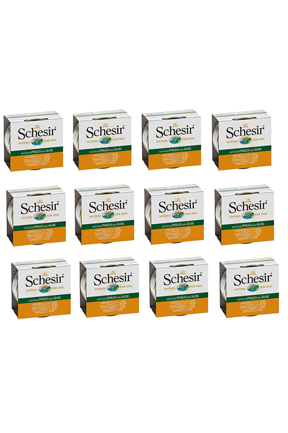 Schesir Tavuklu ve Aloe Veralı Köpek Konserve 150 Gr. X 12 Adet