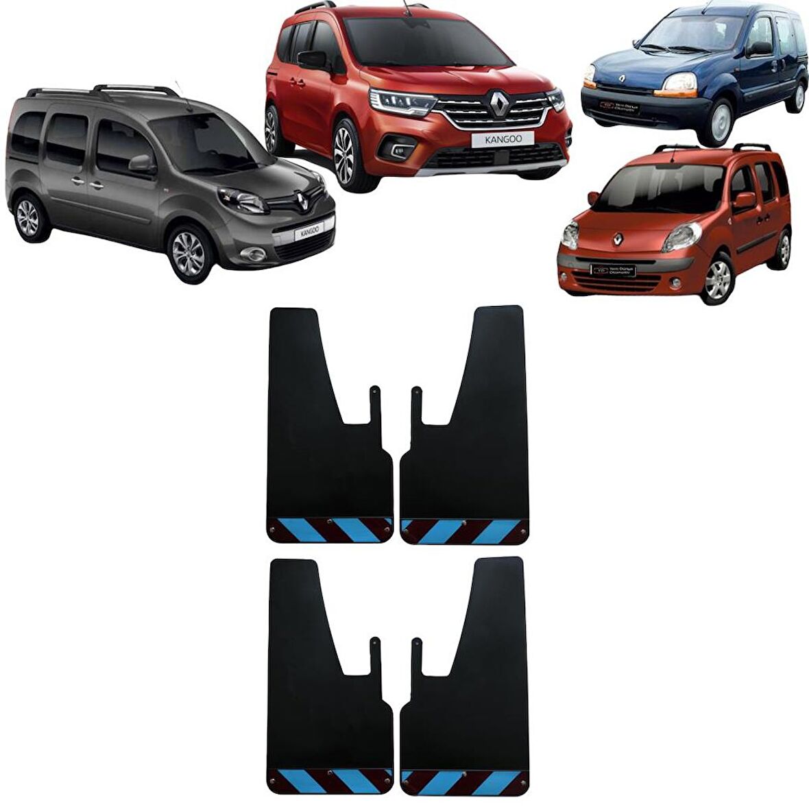Renault Kangoo Bordo-Mavi Fosforlu 4'lü Paçalık Çamurluk Tozluk REN0FX02704