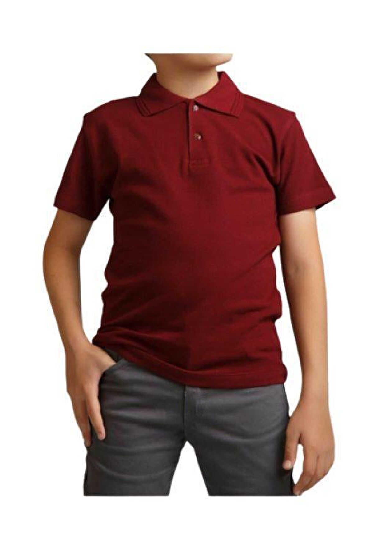 Polo Yaka Çocuk Tişört - Kısa - ÖZ