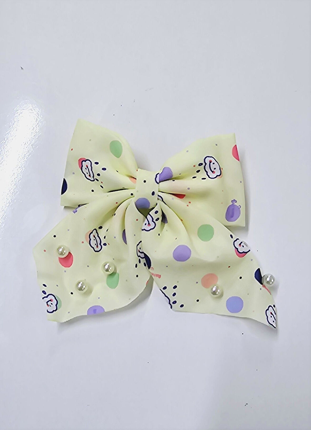 Bulut Desenli İncili Çocuk Toka 