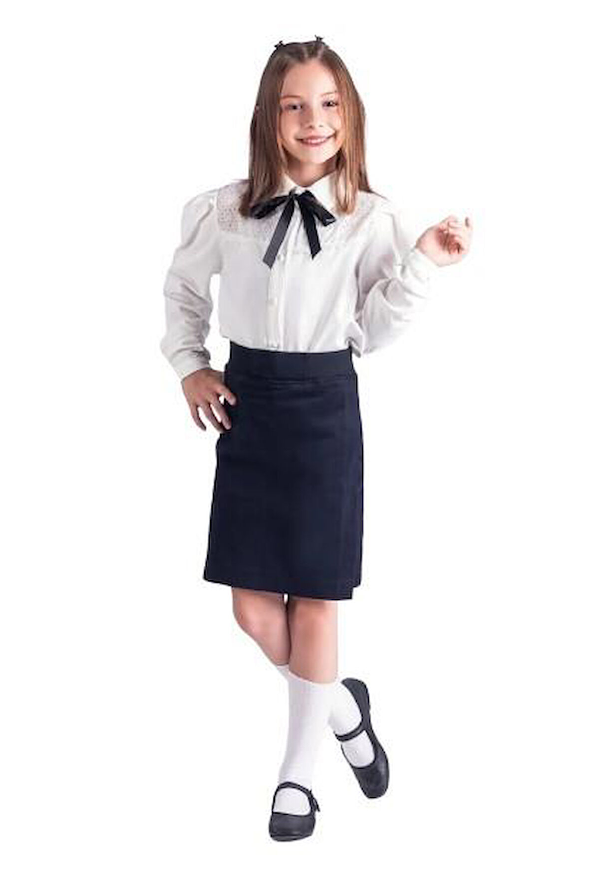 Beli Lastikli Likralı Çocuk Şort Etek