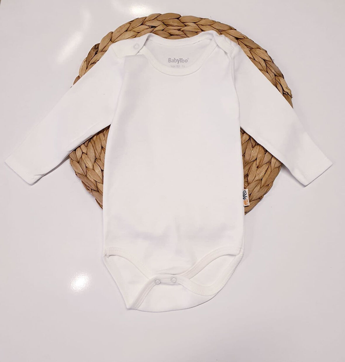 Düz Uzun Kollu Kız Bebek Çıtçıtlı Body (BabyToo)