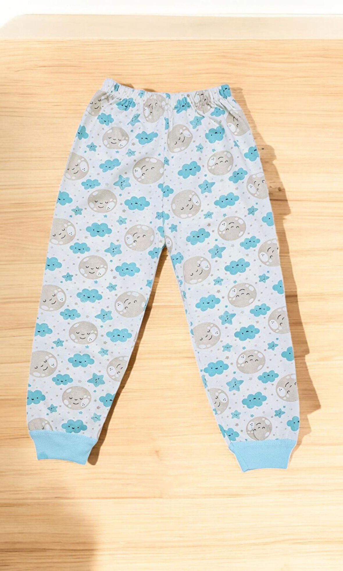 Bulut Desenli Erkek Bebek Pijama Takımı