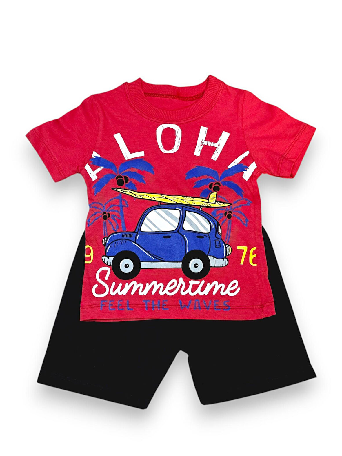 Aloha Cars Erkek Çocuk Şortlu Takım